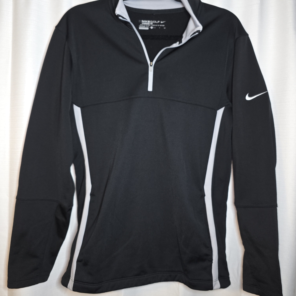 S Nike Men's Black and White Performance Jacket